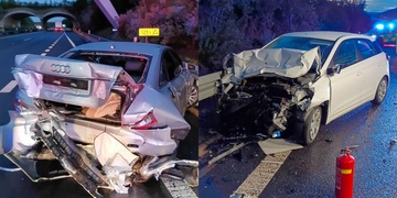Řidičku na dálnici údajně přemohl mikrospánek a narazila do stojícího vozu
