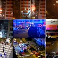 Rozsáhlý požár bytu na Vinicích - sedmdesát evakuovaných