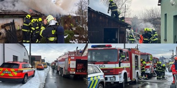 Požár se velice rychle šířil a již ohrožoval i rodinný dům