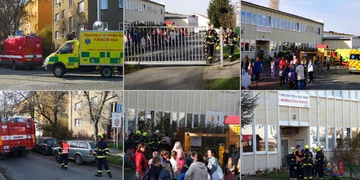 Evakuace mateřské školky na Slovanech, na místě zasahují všechny složky IZS
