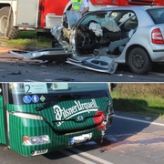 Střet auta s autobusem - na místě několik zraněných