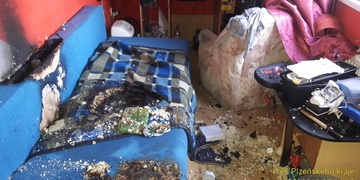 Ranní požár ve Spáleném Poříčí