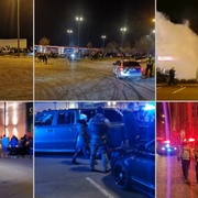 Noční řádění u Tesca - účastníci opakovaně slovně napadali a uráželi policisty