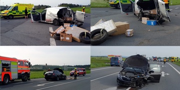 Náraz vozu zásilkové služby doslova utrhl zadní část