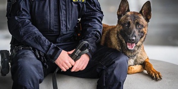 Policisté se služebním psem Gambitem zachránili muži život