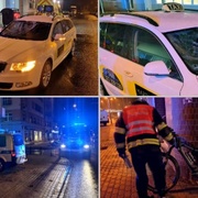 Opilý muž na elektrokole přehlédl taxík