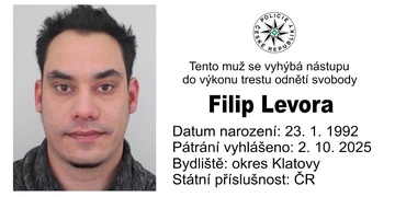 Filip Levora se vyhýbá nástupu do výkonu trestu odnětí svobody