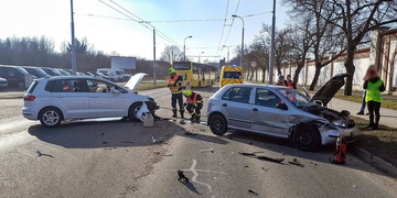 Střet vozů v Borské ulici