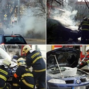 U hlavní pošty shořelo auto