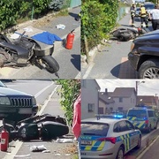 Střet skútru s osobním vozem