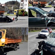 Střet osobního a nákladního vozu