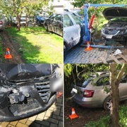 Auto se vřítilo do zahrady jako tajfun