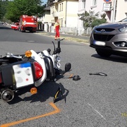 Střet motorky a auta