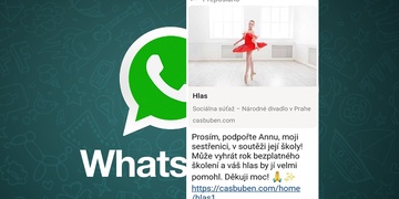 "Pošleš prosím Aničce hlas v soutěži?"