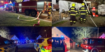 Požár rodinného domu - zásah v tuto chvíli stále ještě probíhá