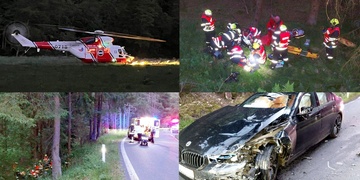 Vážná dopravní nehoda - dva motorkáři se střetli s osobním vozem