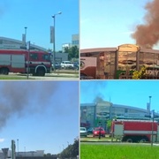 Požár v areálu Porsche Plzeň