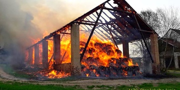Požár stodoly