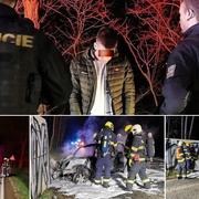 Auto zastavila až betonová zeď