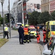 Seniora smetlo auto přímo na přechodu cestou z nákupu čerstvého pečiva