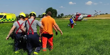 Vážné zranění parašutisty