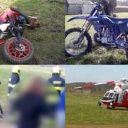 Osmiletého motorkáře musel do nemocnice transportovat vrtulník LZS