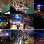Auto s mladými lidmi spadlo z mostu