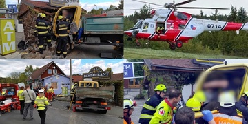 Vážná dopravní nehoda - řidiče se závažnými zraněními nohou museli z vozu vyprošťovat