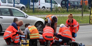 Havárie motorky na Borských polích