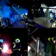 Od hořícího auta chytil přilehlý sklad škrobu