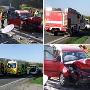 Čelní střet vozidel mezi Skvrňany a Vejprnicemi