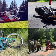Vážná dopravní nehoda - motorkář doslova smetl cyklistu