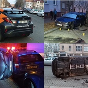 Mladík bez řidičáku s autem z půjčovny způsobil hromadnou nehodu