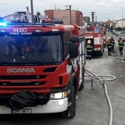 Požár v bývalých kasárnách na Slovanech