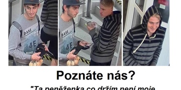 Chlapci se zamaskovali, ukradli cizí peněženku a vesele se smáli