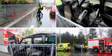 Tramvaj na Lochotíně smetla otáčející se auto