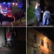 Noční požár v Plzni - sedm evakuovaných lidí