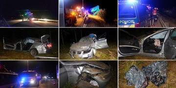 Velmi vážná nehoda uzavřela D5, přistával zde vrtulník