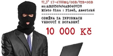 Hledá se počítač – odměna 10.000 korun