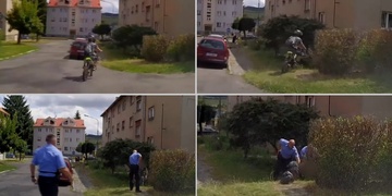 Motorkáře vyděsila policejní siréna natolik, že havaroval