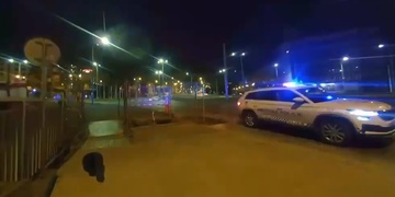 Bobr se znovu vydal na procházku nočním městem