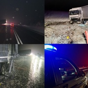 Střet dvou kamionů