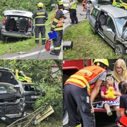 Mladý řidič auto se třemi dětmi doslova smetl ze silnice