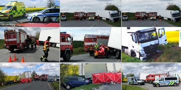 Kamion smetl osobní auto