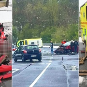 Senior nedal přednost sanitce jedoucí k případu, ta se po nárazu převrátila