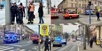 Policisté uzavřeli velkou část Americké třídy a evakuovali i přilehlou základní a mateřskou školu
