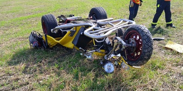 Střet trike se srncem, jezdec je vážně zraněný