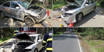 Opilý řidič s vozem vymetl příkop