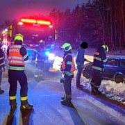 Řidič skončil s autem na pařezech