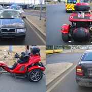 Auto odhodilo trike na sanitku transportující pacientku